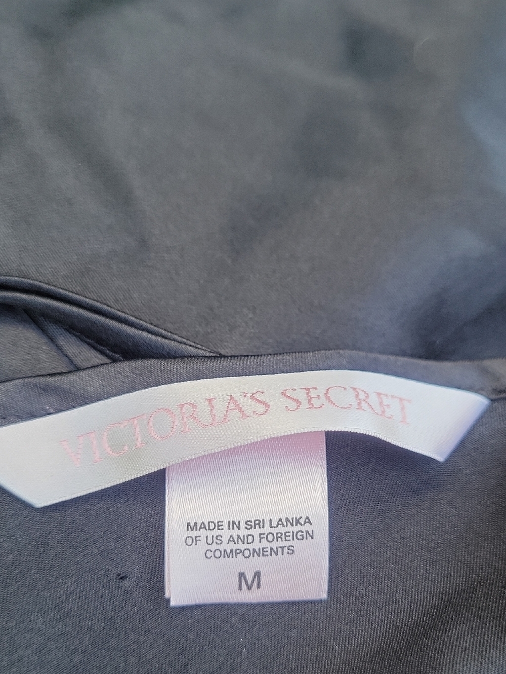 Victoria's Secret Black Slip Dress Lingerie With Lace Trim M - Picture 2 of 15